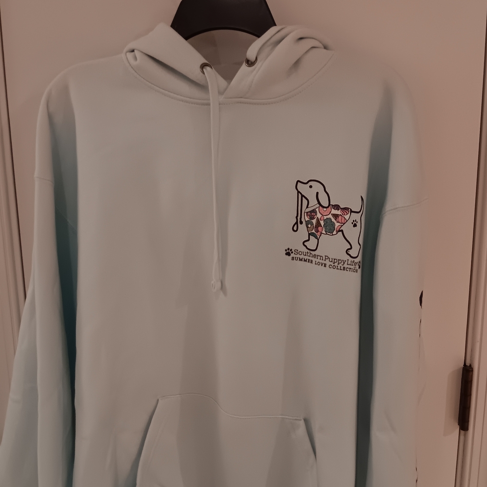 Southern Puppy Life Light Blue Graphic Hoodie - Summer Love Collection - Picture 4 of 6